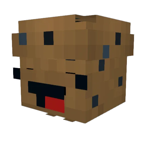 GilbertsMuffin Minecraft avatar head, 3D render