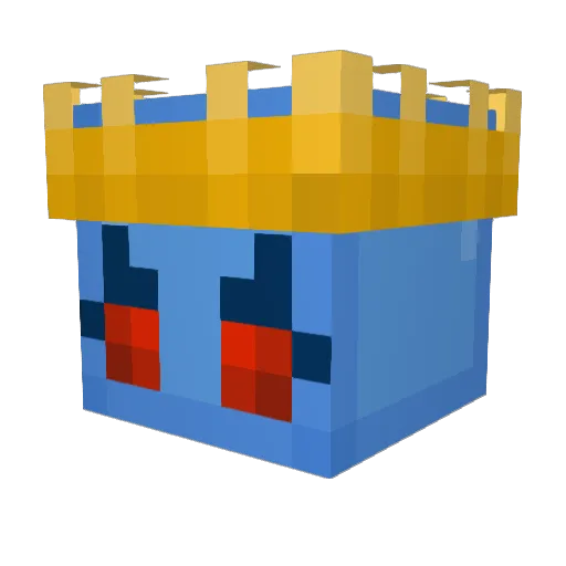 Gilbirda Minecraft avatar head, 3D render