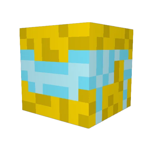 GildedDimond Minecraft avatar head, 3D render