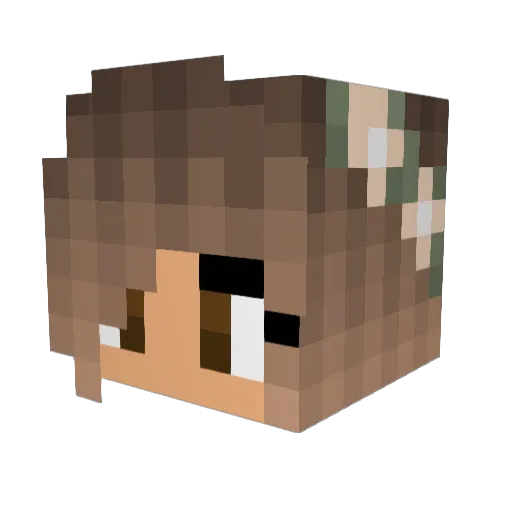 GildedEagle Minecraft avatar head, 3D render