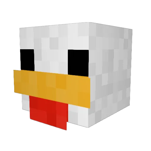 GildedGlance Minecraft avatar head, 3D render