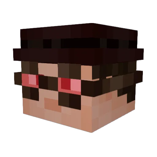 Gilded_David Minecraft avatar head, 3D render