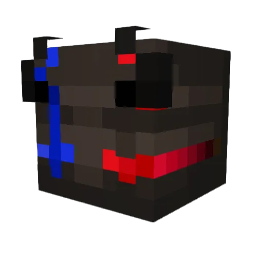 Gilded_w Minecraft avatar head, 3D render