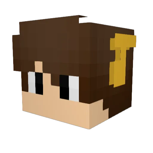 GilderHall Minecraft avatar head, 3D render