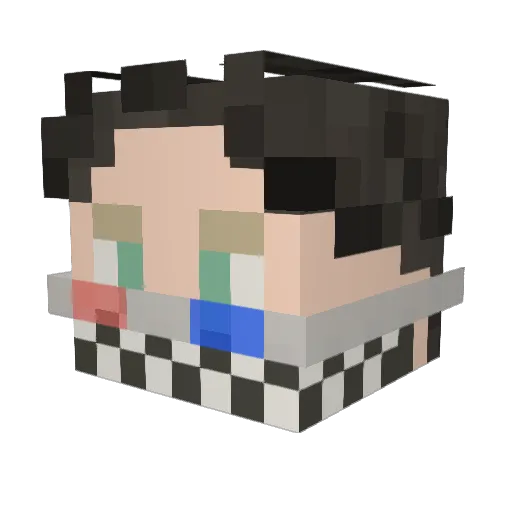 Gilemm Minecraft avatar head, 3D render