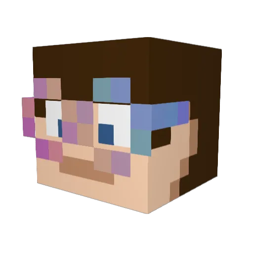 Gileriodekel Minecraft avatar head, 3D render