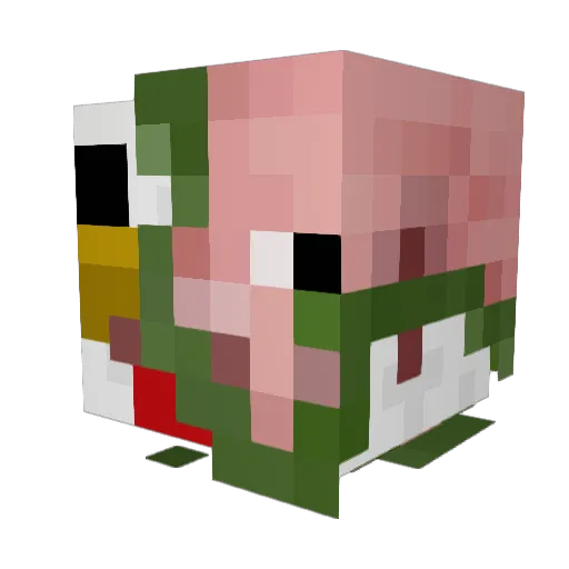 GilesFieri Minecraft avatar head, 3D render