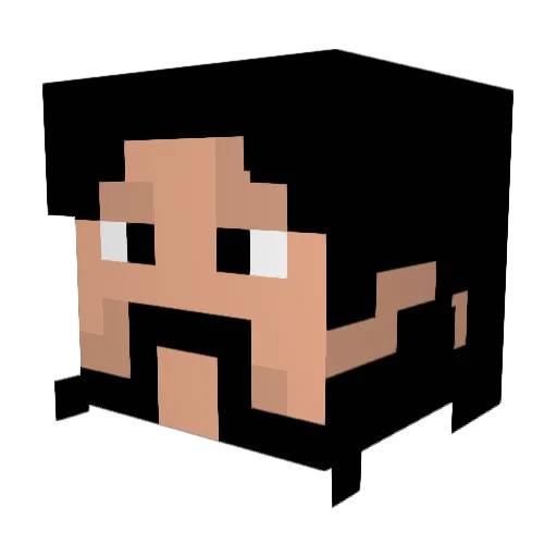 Gilgamek Minecraft avatar head, 3D render