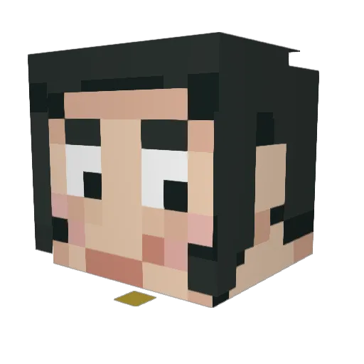 Gilgamesh42069 Minecraft avatar head, 3D render