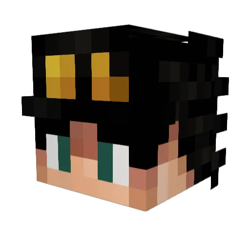 Gilgamshh Minecraft avatar head, 3D render
