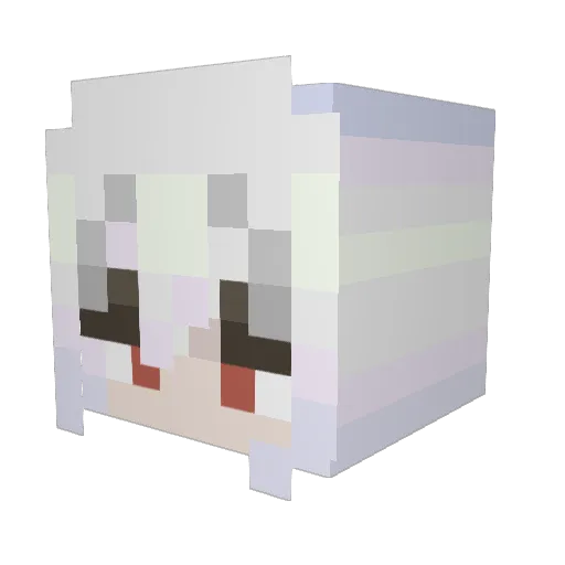 Giling Minecraft avatar head, 3D render