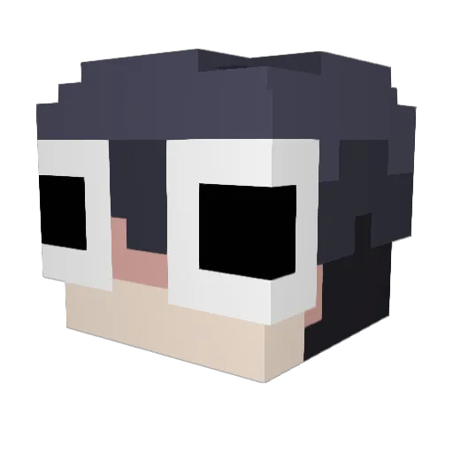 Gilits Minecraft avatar head, 3D render