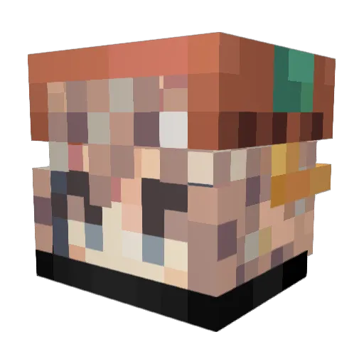 Gill_Kuang Minecraft avatar head, 3D render
