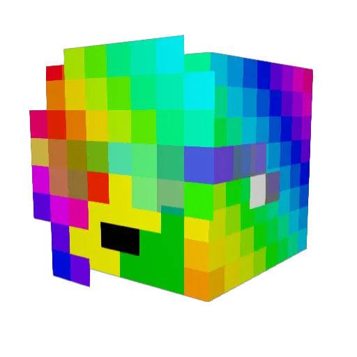 Gilla02 Minecraft avatar head, 3D render