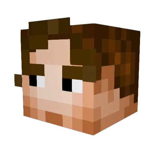 Gillburg01 Minecraft avatar head, 3D render