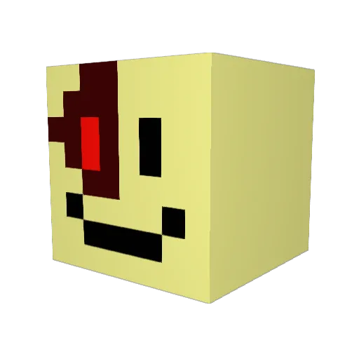 Gilledill Minecraft avatar head, 3D render