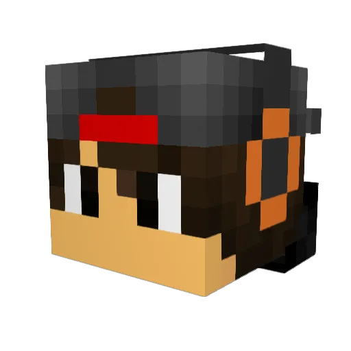 GilleteAbdi1901 Minecraft avatar head, 3D render