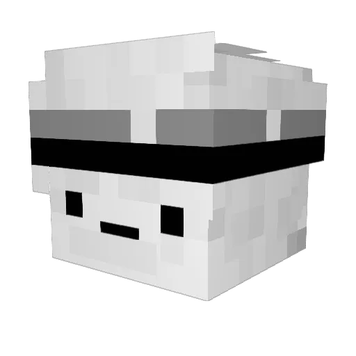 Gillettee Minecraft avatar head, 3D render