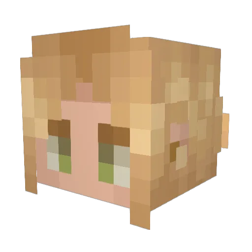 Gillgarde Minecraft avatar head, 3D render