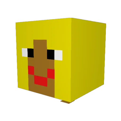 Gilli56 Minecraft avatar head, 3D render