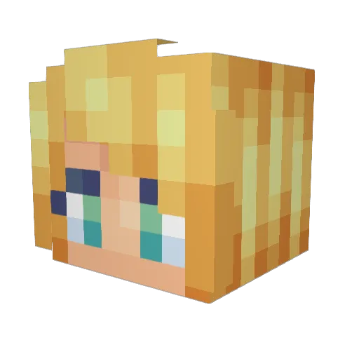 Gillian01t Minecraft avatar head, 3D render