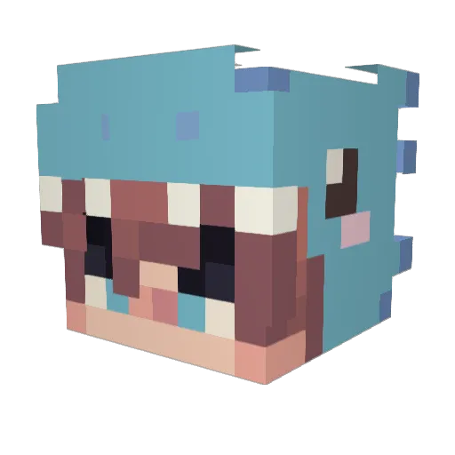 Gillian0241 Minecraft avatar head, 3D render
