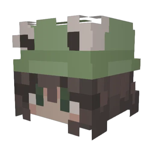 GillianOM Minecraft avatar head, 3D render