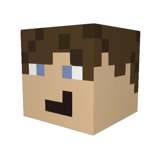 Gillio1830 Minecraft avatar head, 3D render