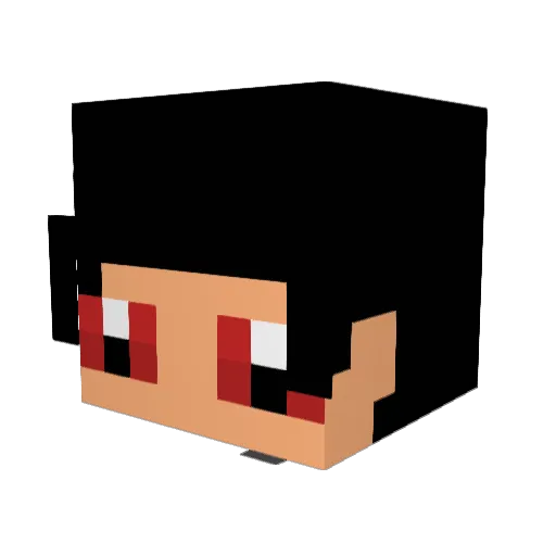 Gillion Minecraft avatar head, 3D render