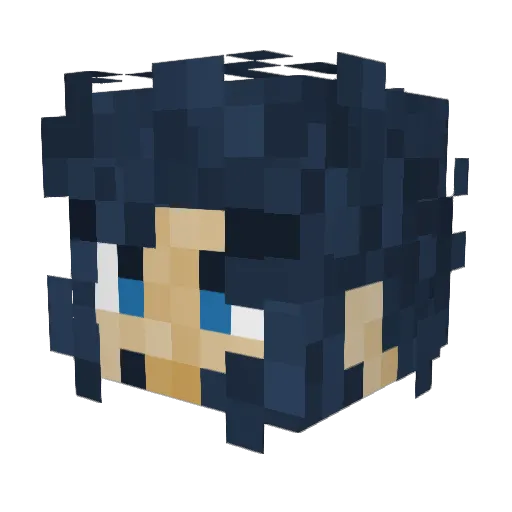 Gilly244 Minecraft avatar head, 3D render