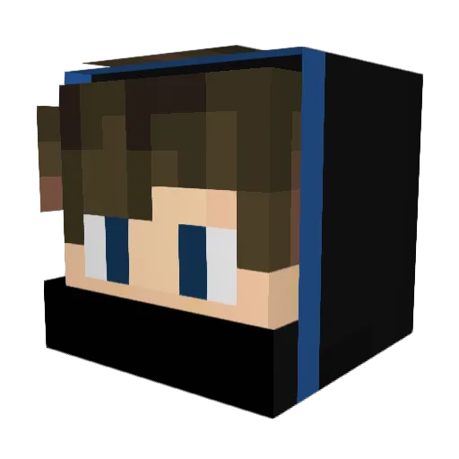 Gillybooboo Minecraft avatar head, 3D render