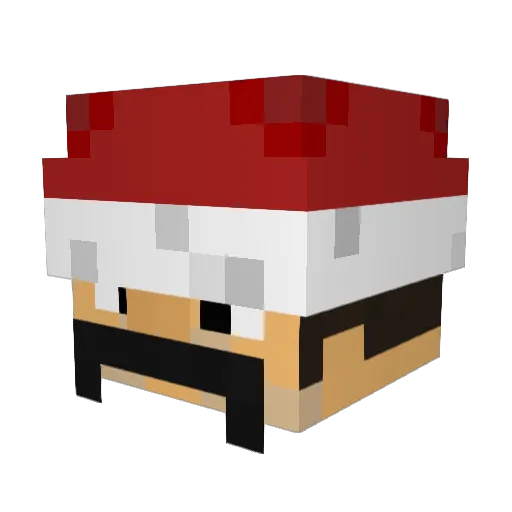 Gillyo Minecraft avatar head, 3D render