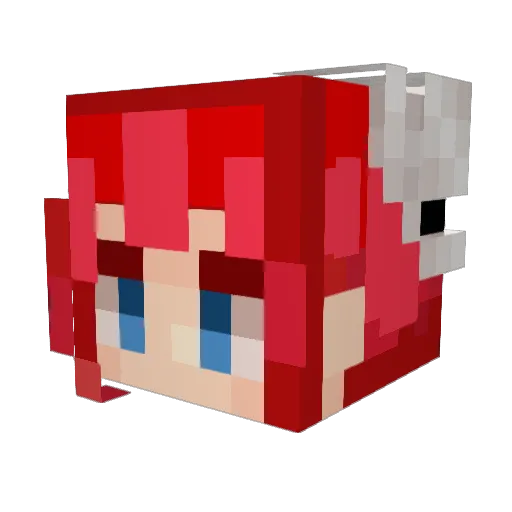 Gillzybean Minecraft avatar head, 3D render
