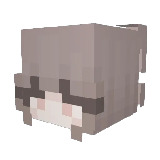 Gilrin_ Minecraft avatar head, 3D render