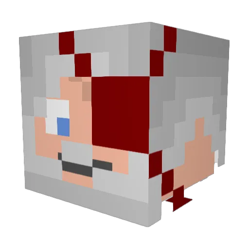 Gilsidoo Minecraft avatar head, 3D render
