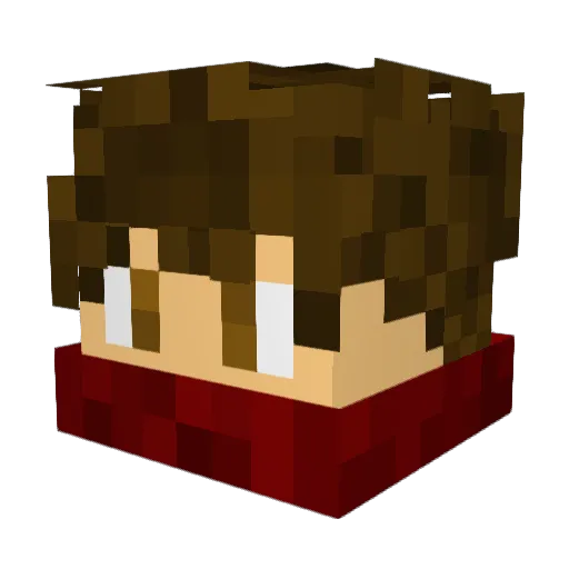 Giltory Minecraft avatar head, 3D render