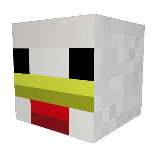 Giltrow Minecraft avatar head, 3D render