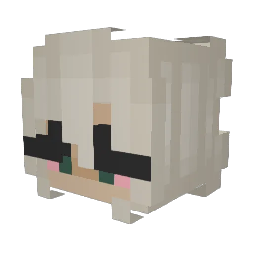 Gilz3 Minecraft avatar head, 3D render