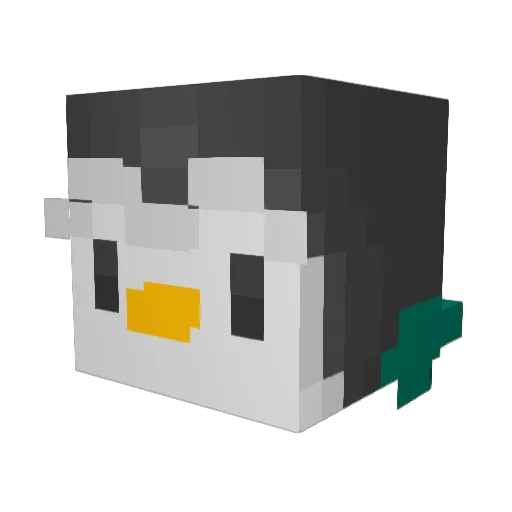 GimelHd Minecraft avatar head, 3D render
