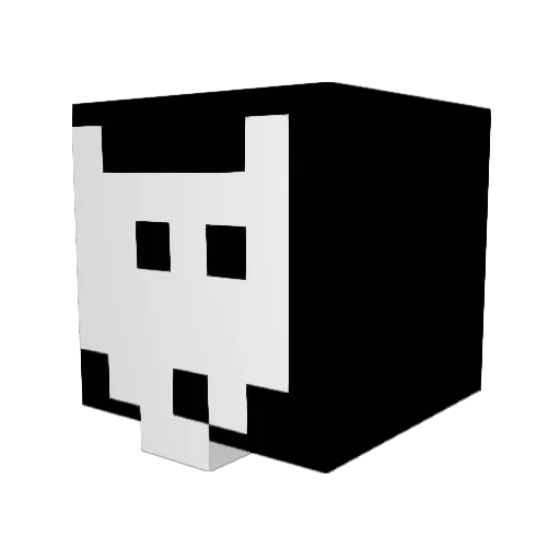 Gimeu Minecraft avatar head, 3D render