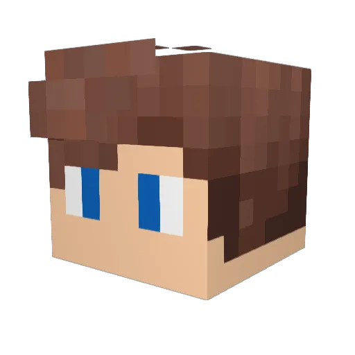 Gimiby Minecraft avatar head, 3D render