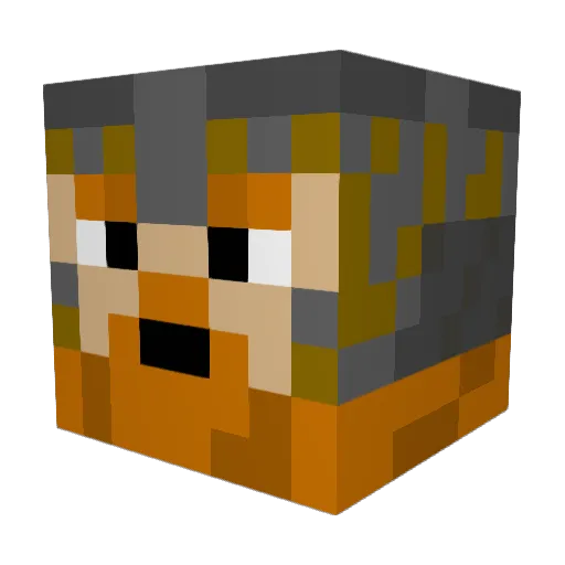 GimliSaga Minecraft avatar head, 3D render