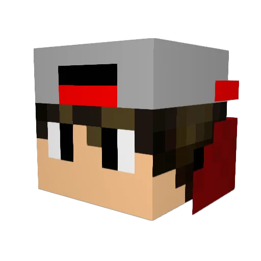 Gimmel Minecraft avatar head, 3D render