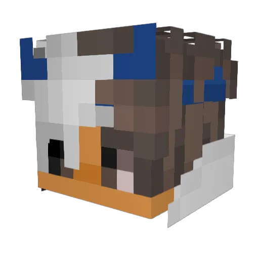 GimmieUrToes Minecraft avatar head, 3D render