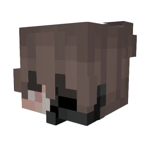 Gimmik Minecraft avatar head, 3D render