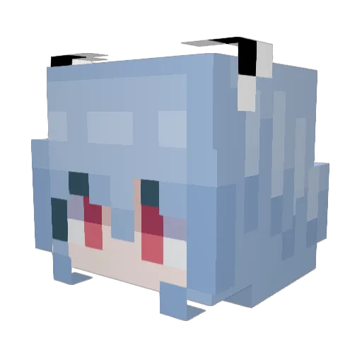 Gimp Minecraft avatar head, 3D render