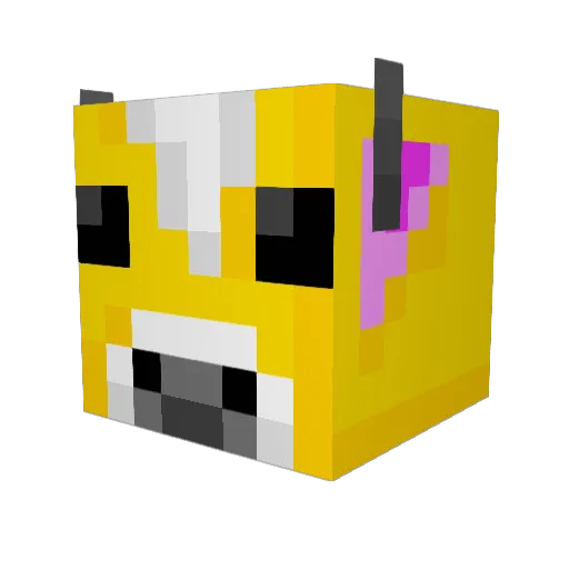 GimpFisherman Minecraft avatar head, 3D render