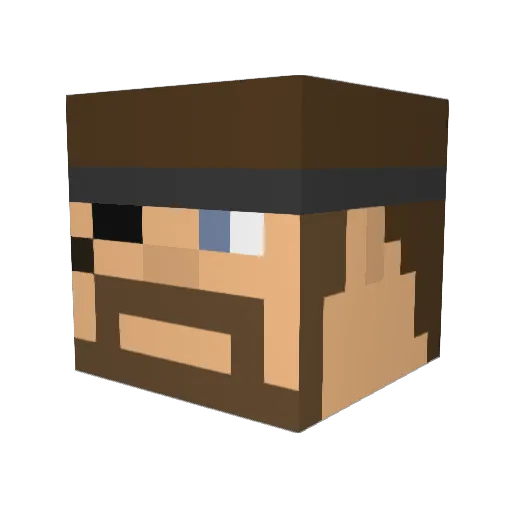 Gimples Minecraft avatar head, 3D render