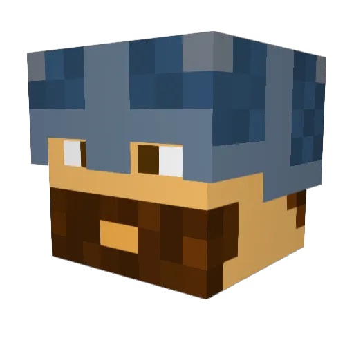 Gimpri Minecraft avatar head, 3D render