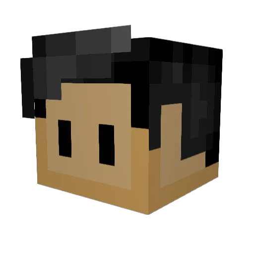 GimpyNewb Minecraft avatar head, 3D render